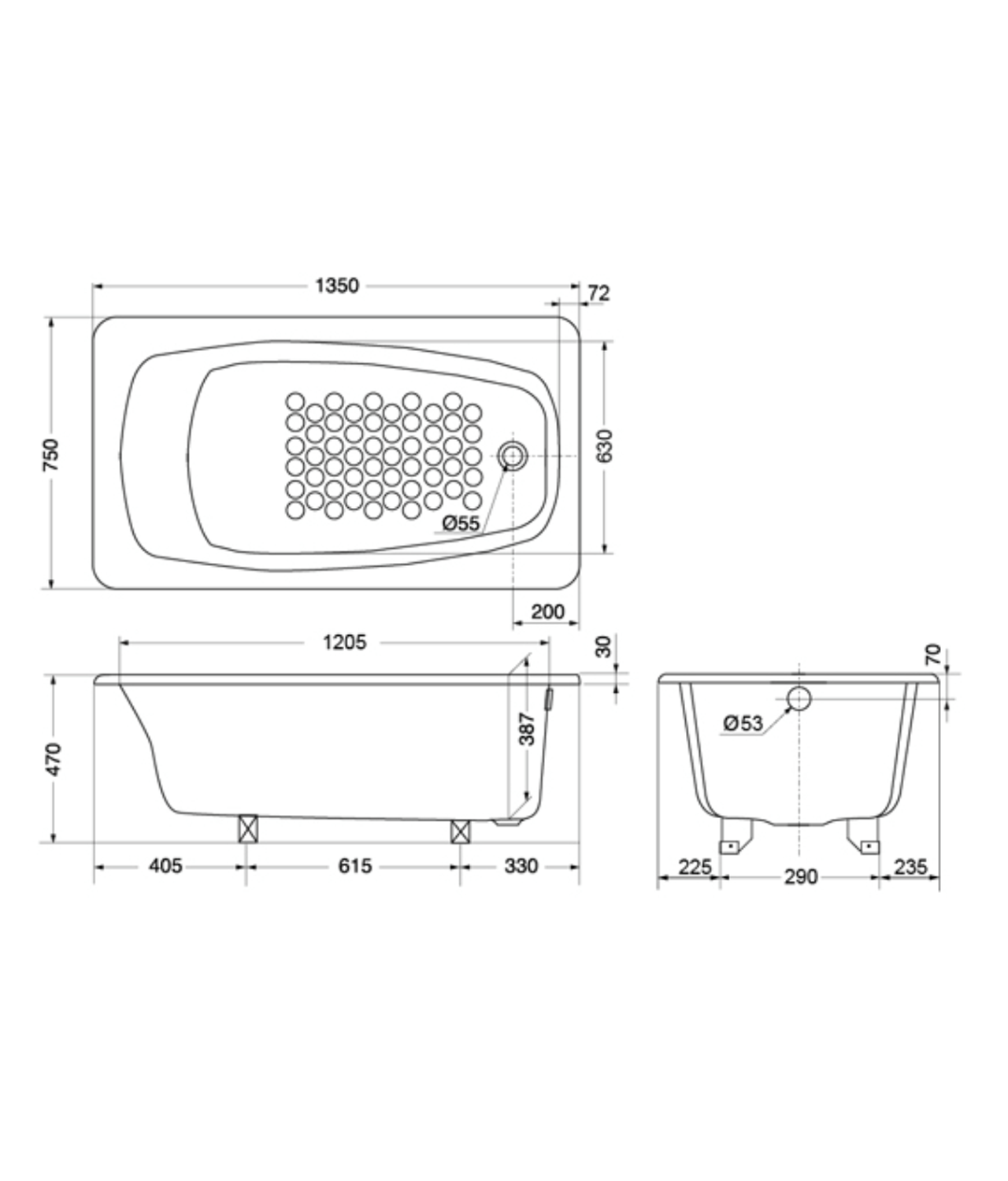 TOTO亞克力浴缸PAY1320PE細節展示